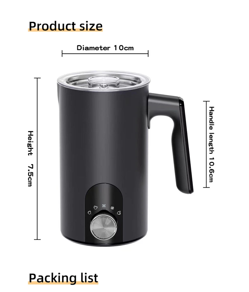 5-in-1 Electric Milk Frother & Milk Warmer for Hot & Cold Foam