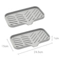 Silicone Sink Organizer Tray with Drain – Soap, Sponge & Brush Holder
