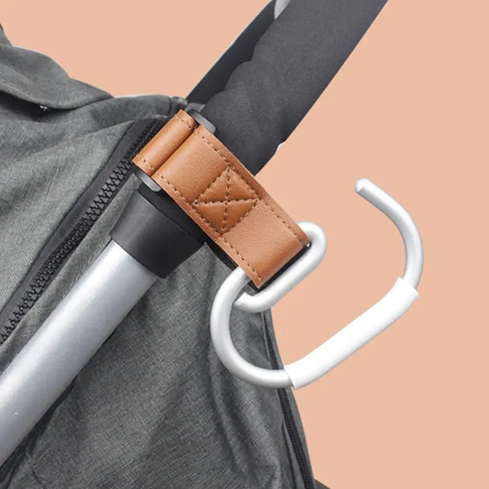 Baby Stroller Hook – Universal PU Organizer Hook for Diaper Bags, Shopping Bags & Stroller Accessories