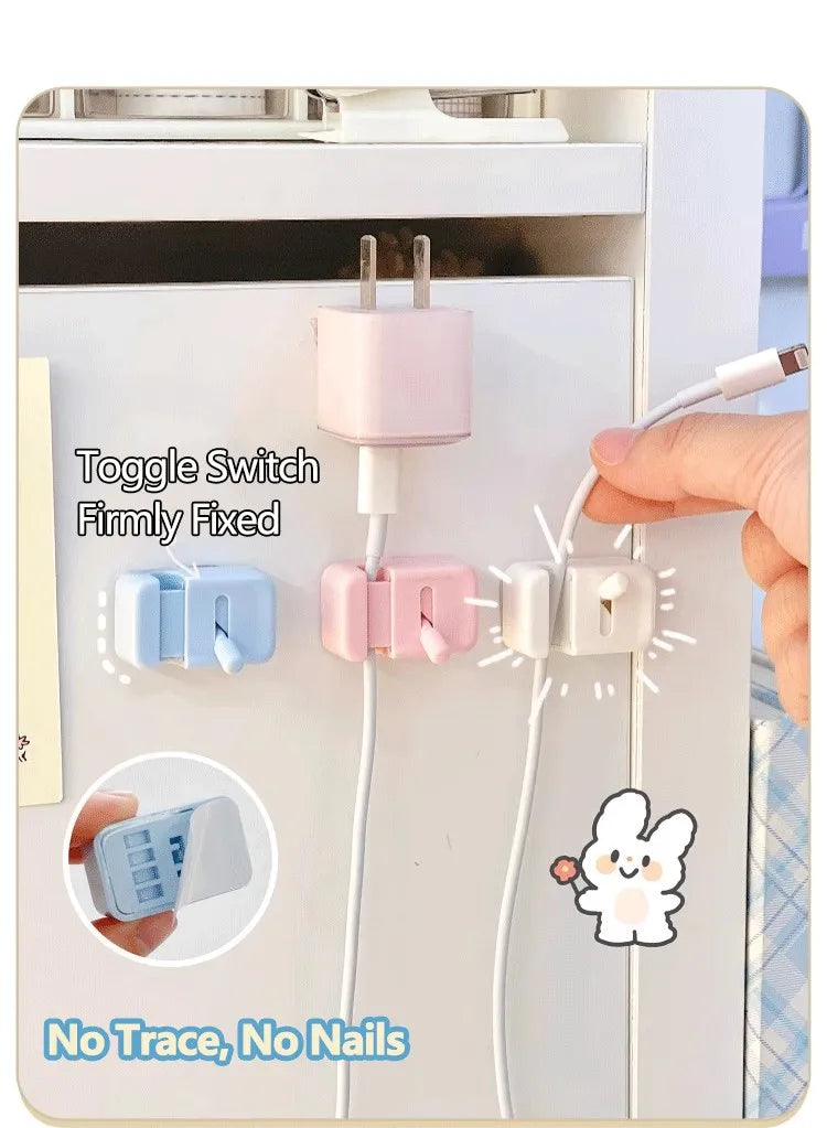 Desk Cable Management Clip – No-Drill Cord Organizer for Charging & Data Cables