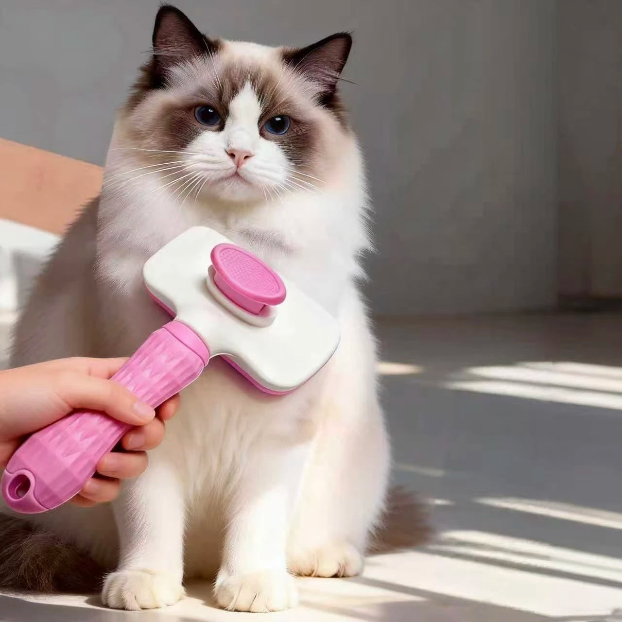 Cepillo para quitar el pelo de mascotas autolimpiable, peine quitapelos de gato, cepillo para perros y gatos, herramientas de aseo, peines, accesorios para perros