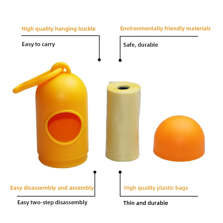 Dog Poop Bag Dispenser – Portable Pet Waste Bag Holder for Easy Cleanup During Walks & Outdoor Activities