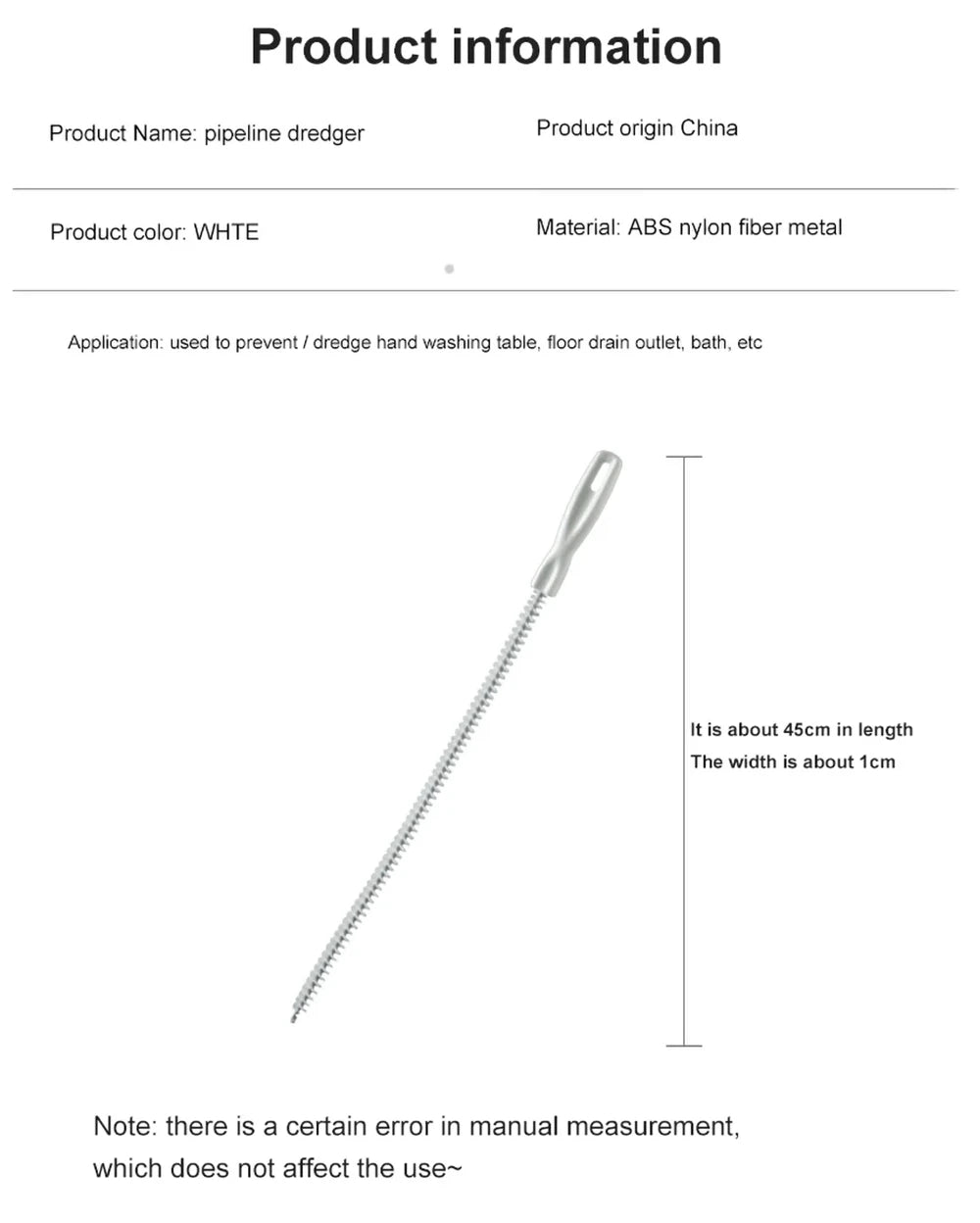 Flexible Drain Cleaning Brush