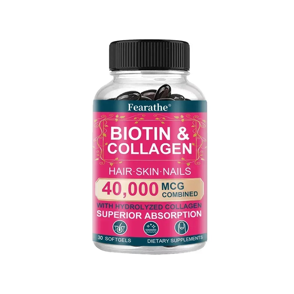 Collagen & Biotin Capsules – Hair, Skin & Nail Support with Keratin & Hyaluronic Acid