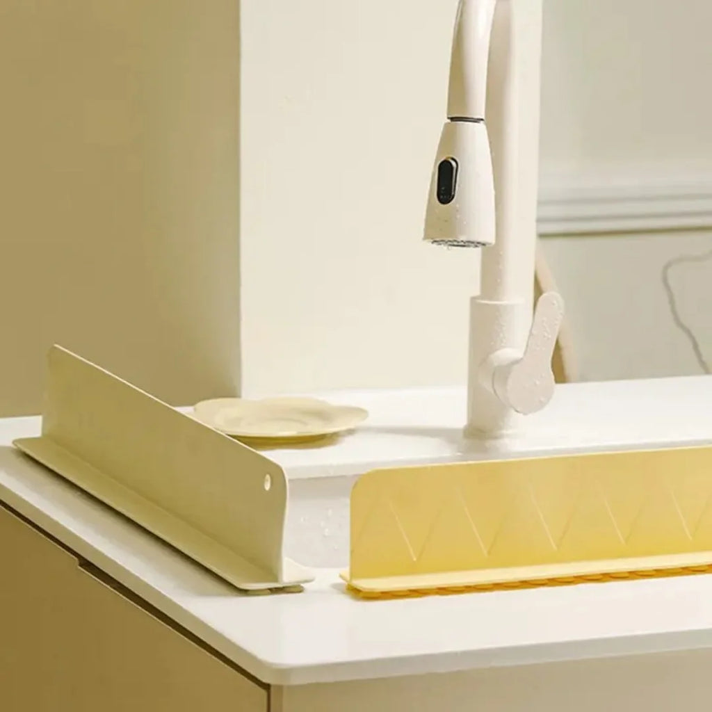 Protector Adhesivo antisalpicaduras para Fregadero, Deflector de Agua de Silicona para Encimera de Cocina y Baño