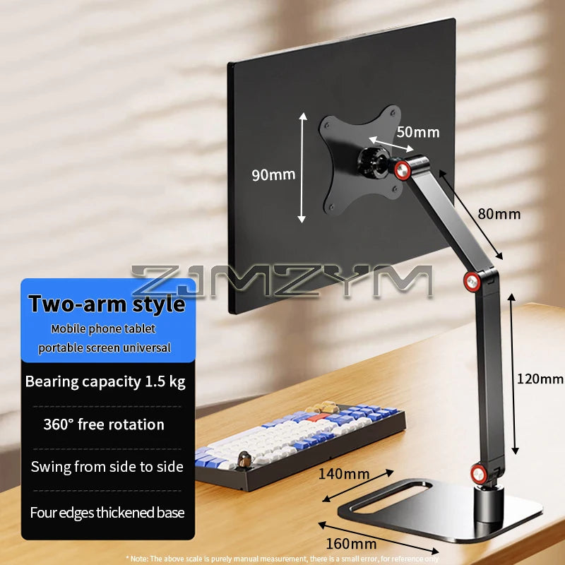 Adjustable Foldable Monitor Stand for 13–24 Inch Monitors & Laptops