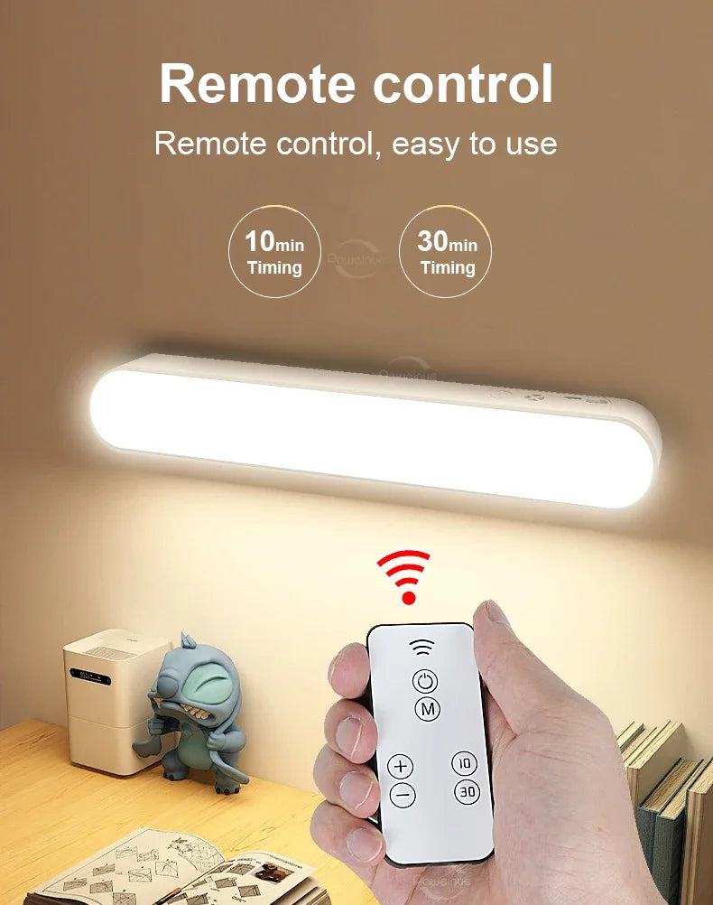 Rechargeable Magnetic LED Desk & Wall Light with Remote Control