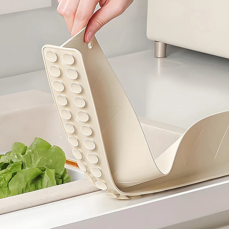 Silicone Sink Splash Guard with Suction Cups for Kitchen & Bathroom Countertop Protection