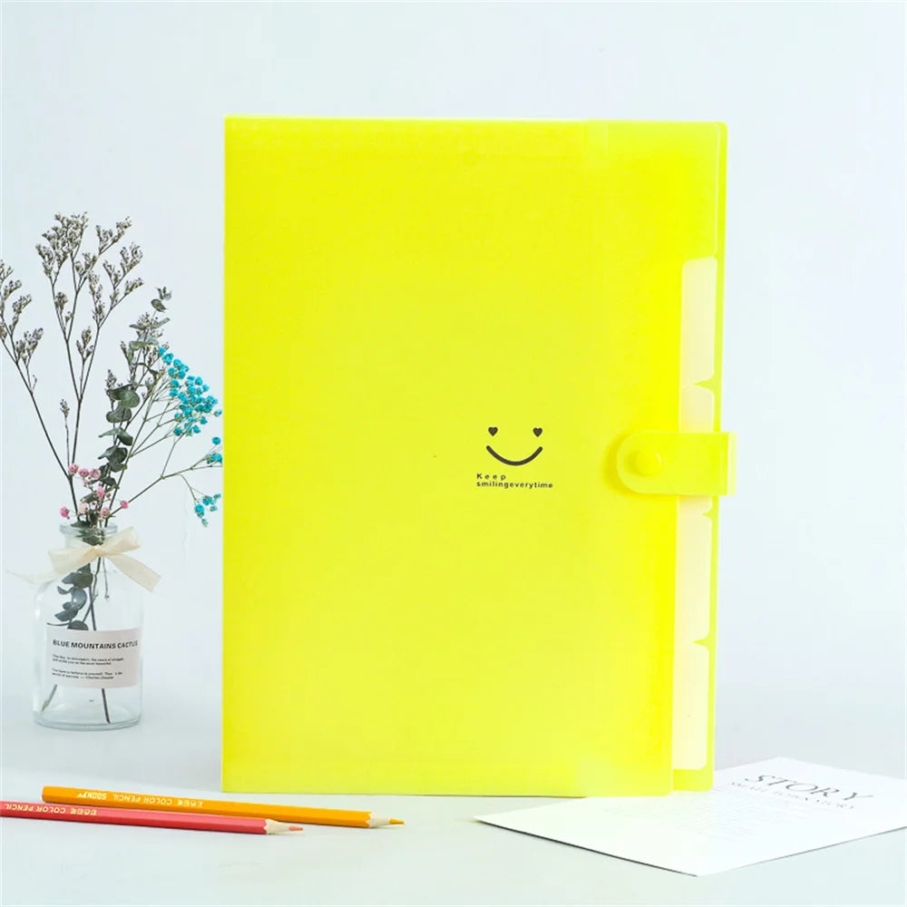 A4 Expandable Document Organizer – 5-Pocket File Folder for School, Office & Home Paper Organization