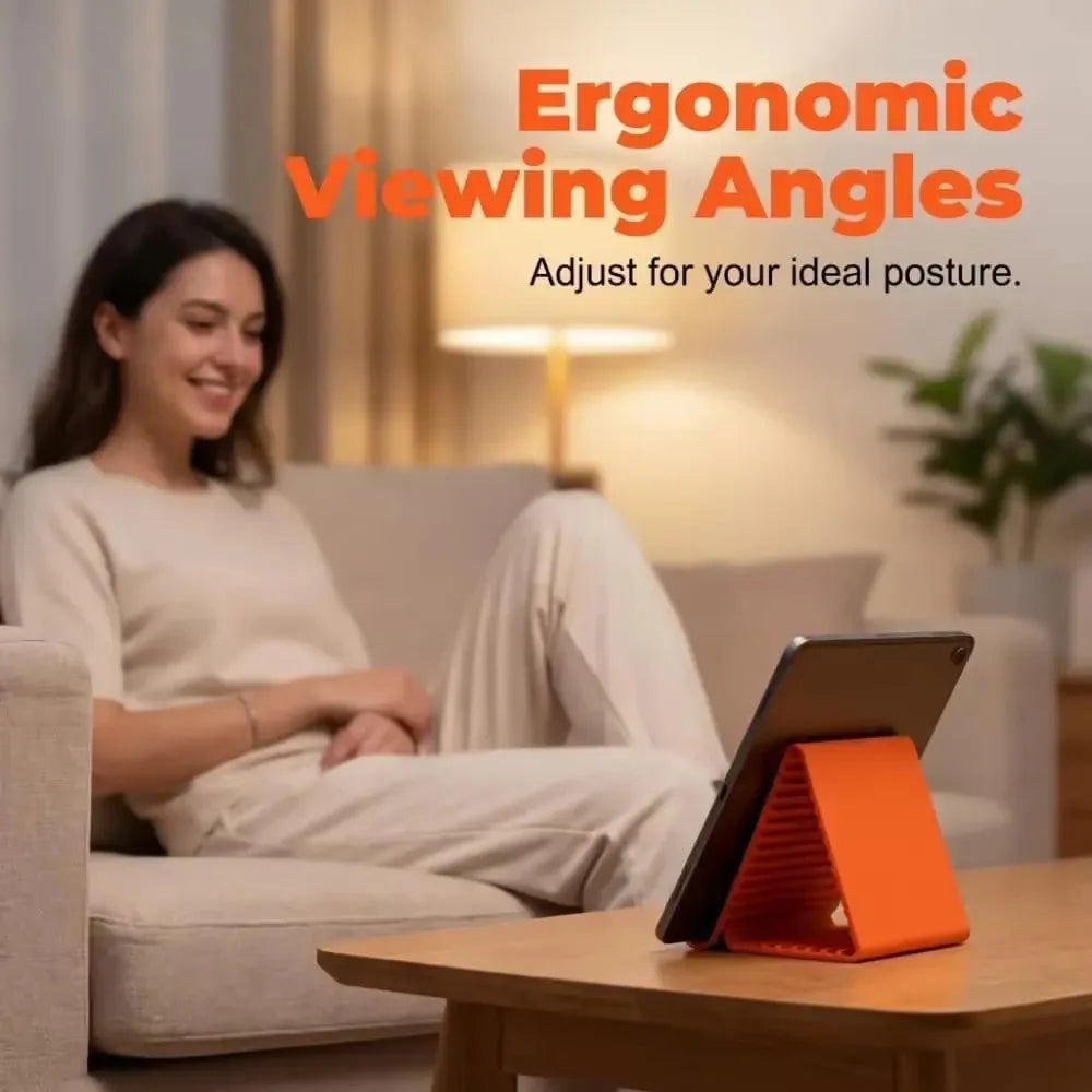 Flexible Foldable Silicone Device Stand – Adjustable Multi-Angle Holder for Phones, Tablets & Laptops