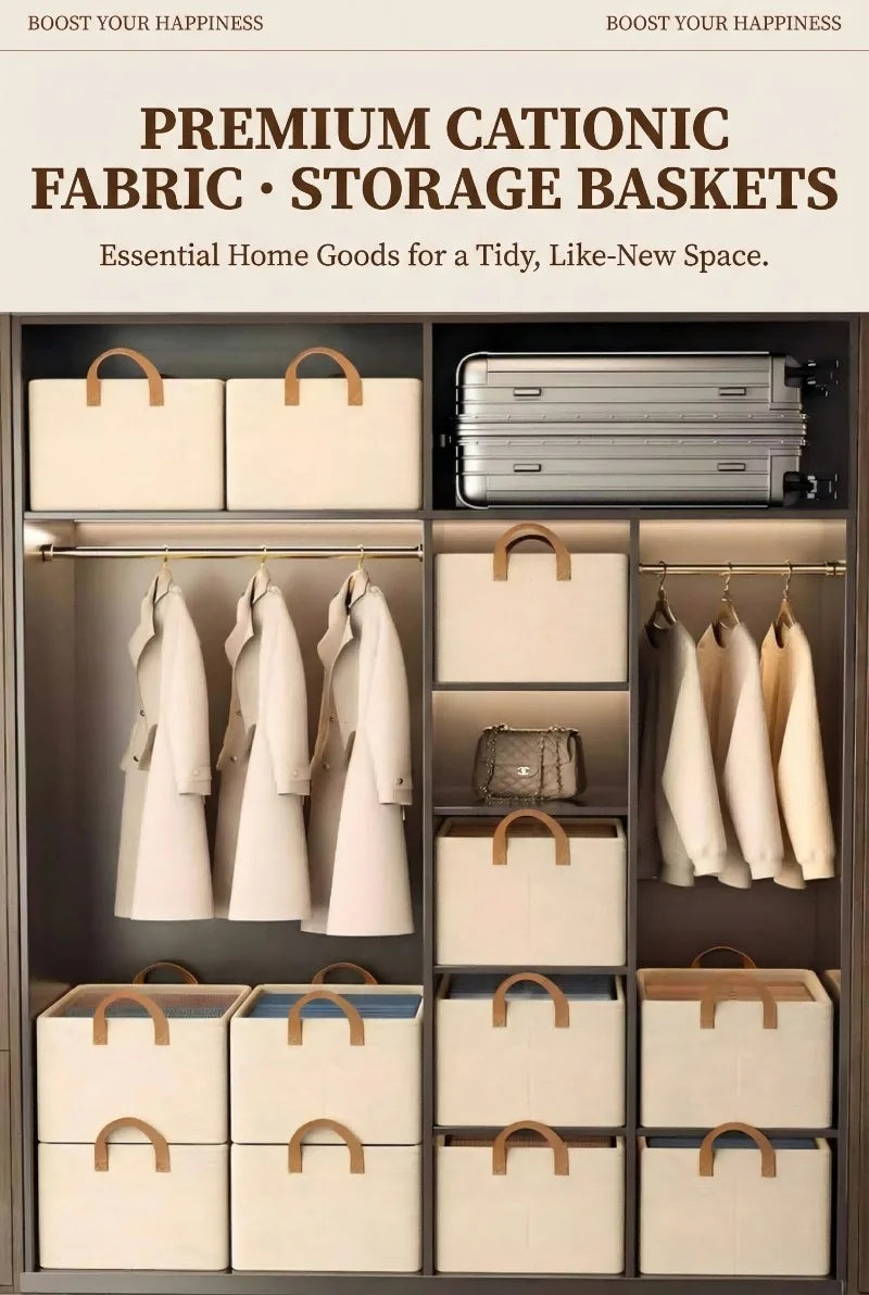 Caja Organizadora de Tela Plegable para el Hogar, Organizador de Armario para Ropa y Pantalones, Solución de Almacenamiento por Capas