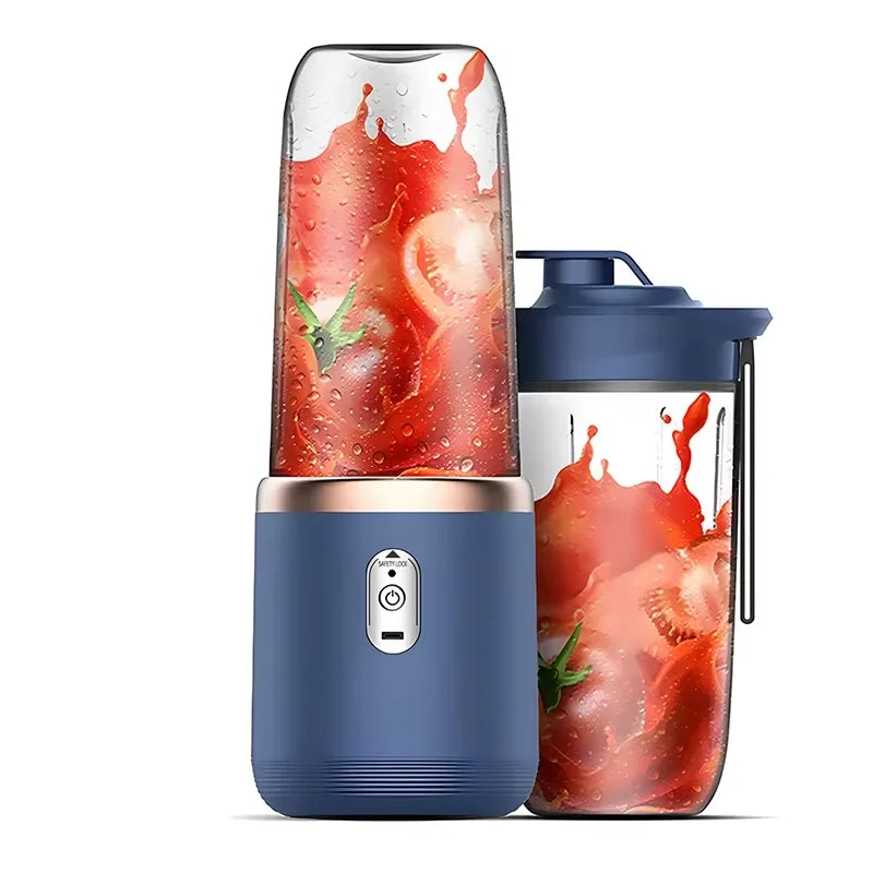 Botella licuadora portátil eléctrica de 6 cuchillas, licuadora de jugo multifunción, licuadora de batidos de jugo fresco, vaso triturador de hielo, procesador de alimentos
