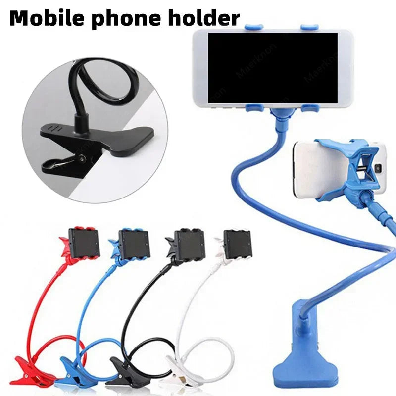 Flexible 360° Phone Holder – Adjustable Gooseneck Clip Mount for Desk & Bed