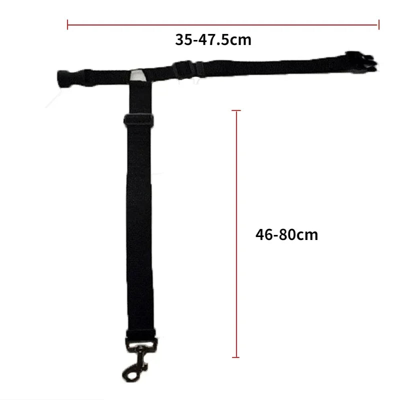 Cinturón de seguridad dos en uno de color sólido para mascotas, correa de nailon, cinturón de seguridad para asiento trasero, arnés ajustable para perros, collar, accesorios para mascotas