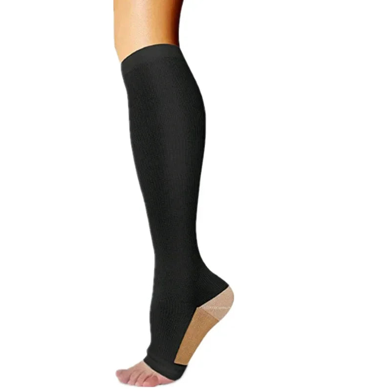 20–30 mmHg Knee High Compression Socks for Women & Men – Graduated Leg Support for Running, Travel, Work & Sports