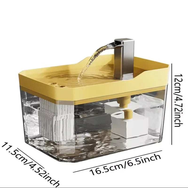 Automatic Cat Water Fountain – 1.5L Filtered Pet Drinking Dispenser with Quiet USB Pump & Fresh Water Circulation
