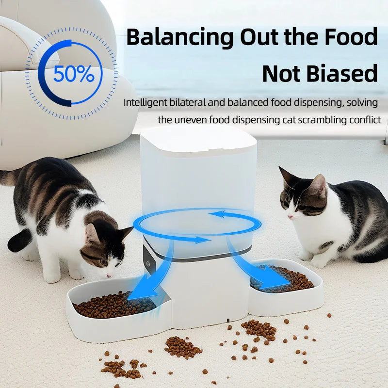 Smart Automatic Pet Feeder 6L – WiFi Tuya Food Dispenser with Timer & Stainless Steel Bowl