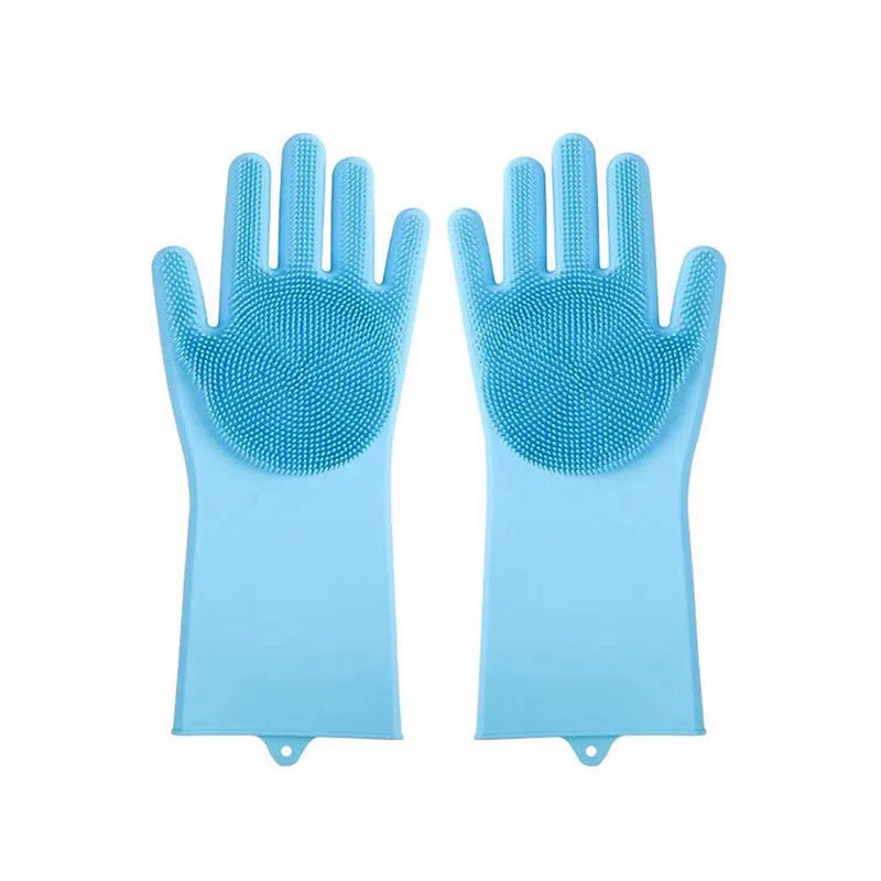 Guantes de Aseo para Mascotas Perro Gato Baño Limpieza Guante Cepillo Champú Limpieza Suave Silicona Removedor de Pelo Guante Protección de la Piel de la Mano