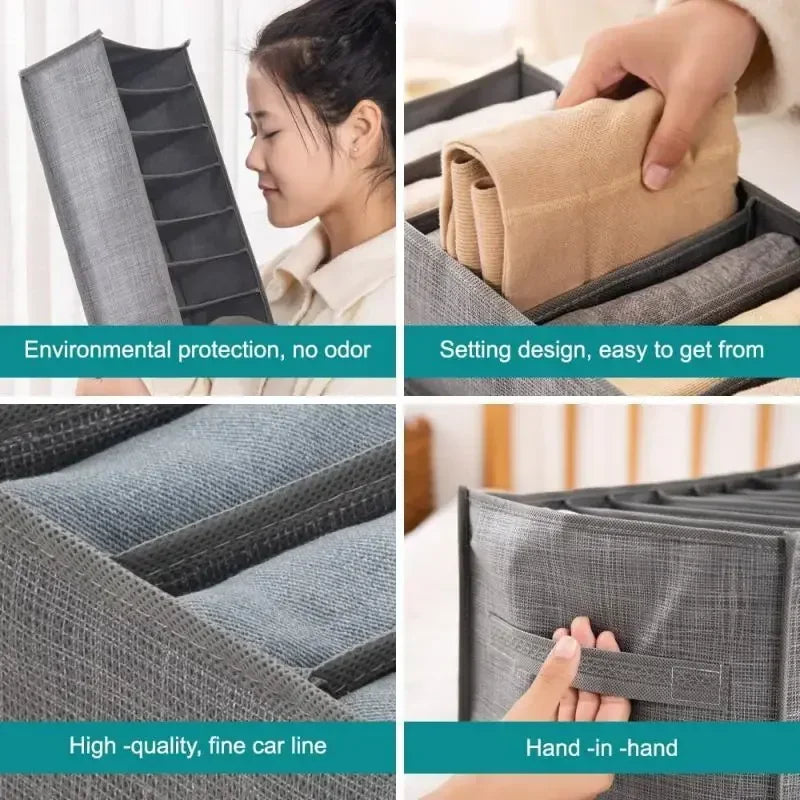 Organizador de Ropa Interior para Cajones de Dormitorio, Organizador de Ropa para Joyas en el Armario, Organizador de Jeans, Calcetines, Caja de Almacenamiento