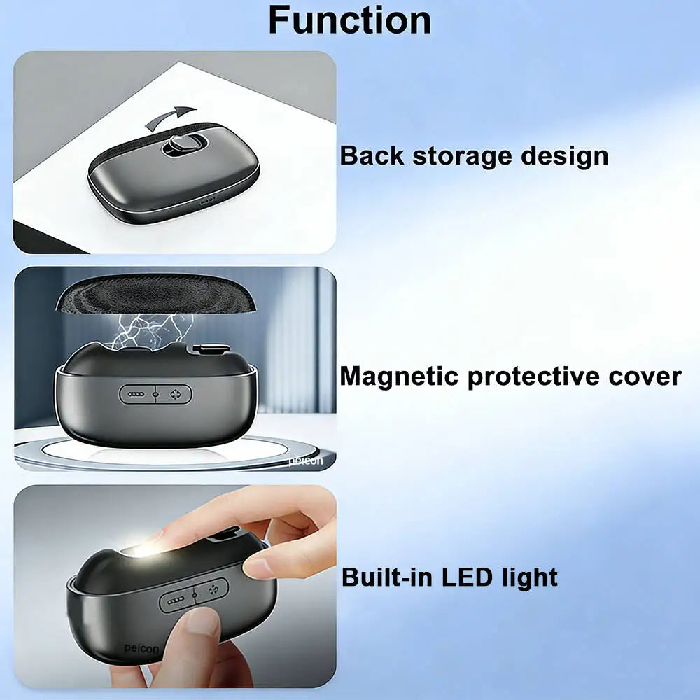 3-in-1 Electric Nail Clipper – USB Rechargeable Automatic Nail Trimmer, File & Polisher with LED Light
