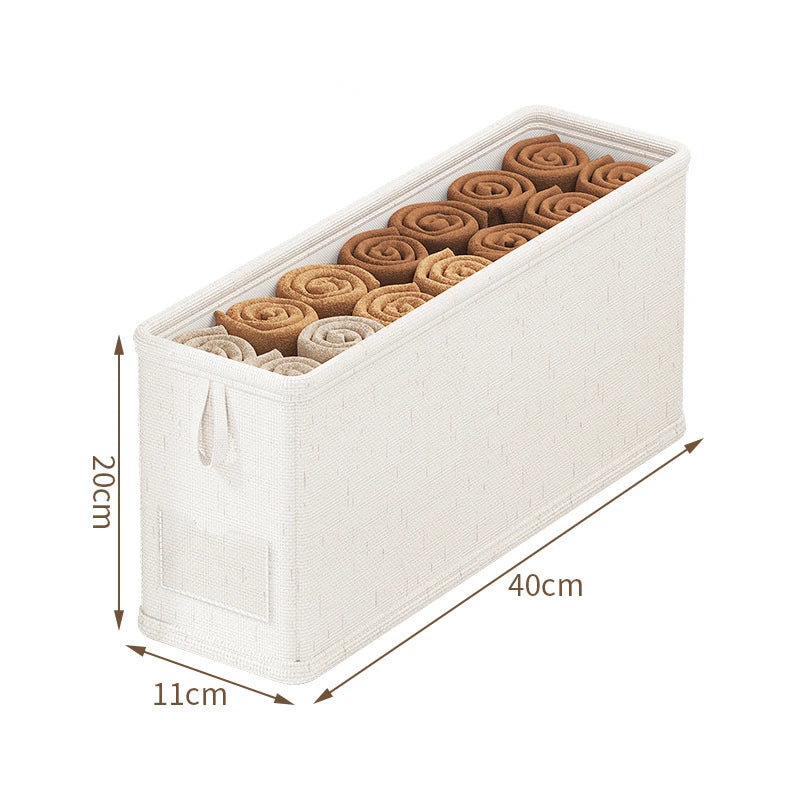 Drawer Clothing Organizer Box – Foldable Fabric Storage Divider for Underwear, Socks, Panties & Wardrobe Organization