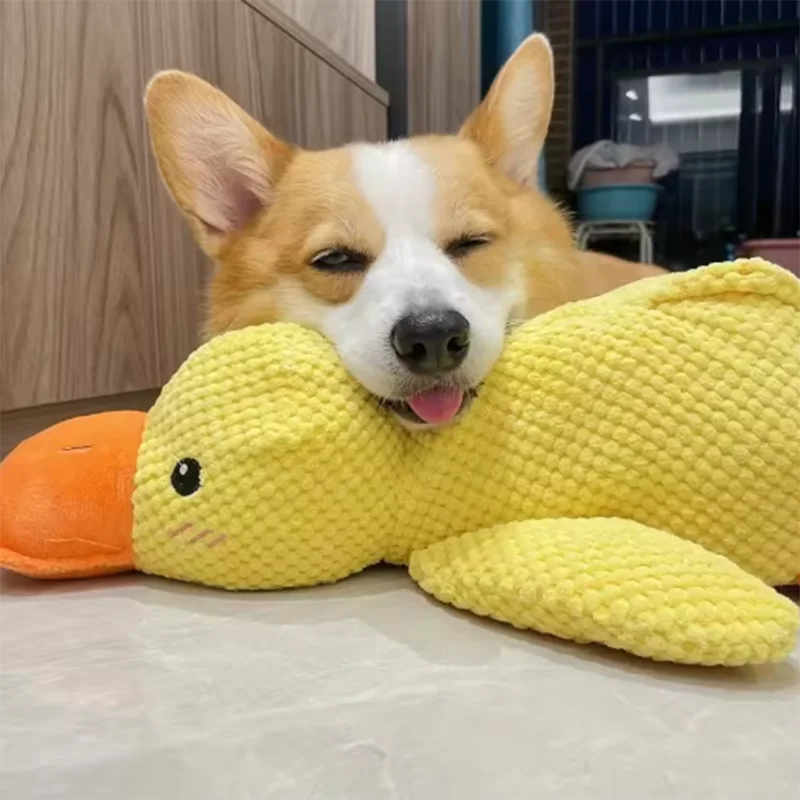 Duck Plush Dog Toy – Soft Squeaky Chew Toy for Dogs & Puppies