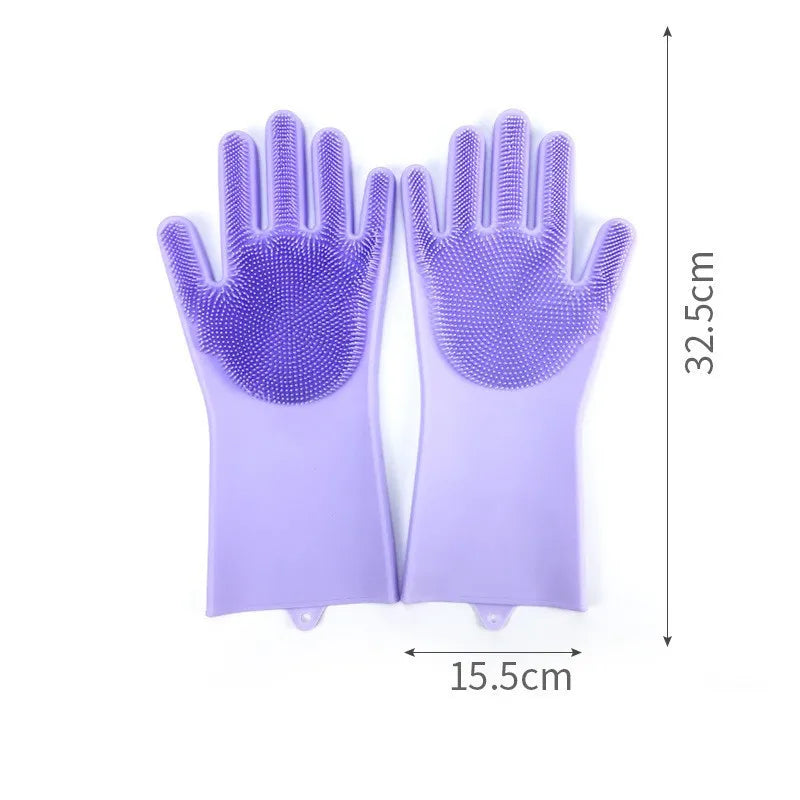Guantes de Aseo para Mascotas Perro Gato Baño Limpieza Guante Cepillo Champú Limpieza Suave Silicona Removedor de Pelo Guante Protección de la Piel de la Mano