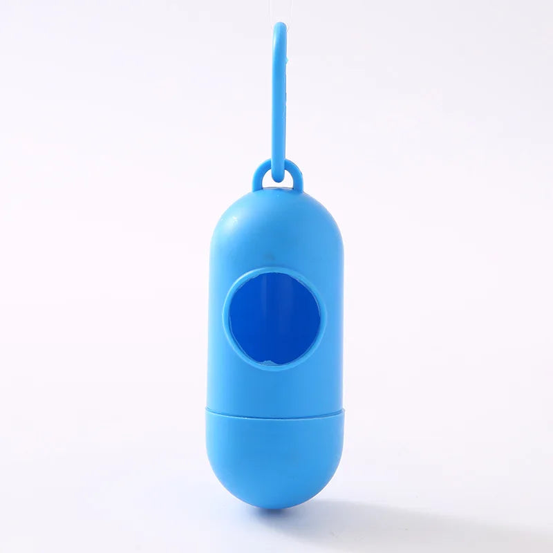 Portable Pet Waste Bag Dispenser – Bullet-Shaped Poop Bag Holder for Dog Walking & Outdoor Cleanup