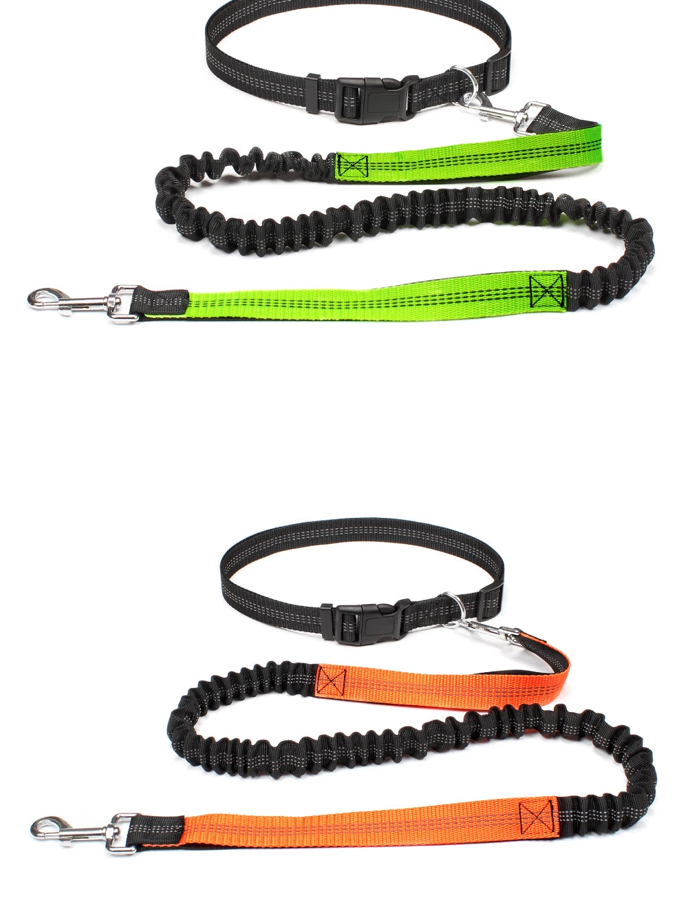 Hands-Free Dog Leash with Waist Belt – Adjustable Reflective Bungee Lead for Running, Walking & Outdoor Training