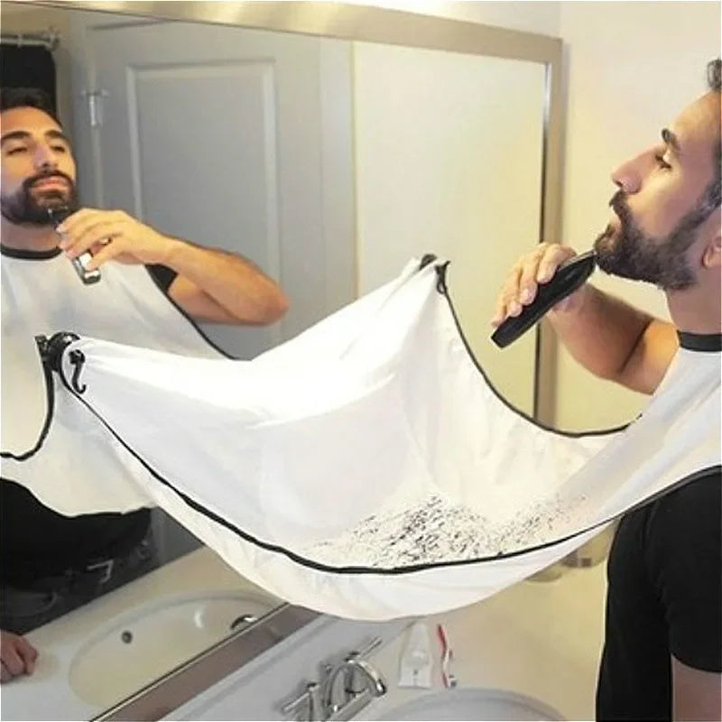 Men's Beard Shaving Apron – Suction Wall Mirror Haircut Cape
