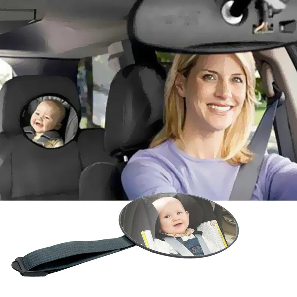 Adjustable Baby Car Mirror for Rear-Facing Seats – Shatter-Resistant Back Seat Safety Mirror with Wide-Angle View