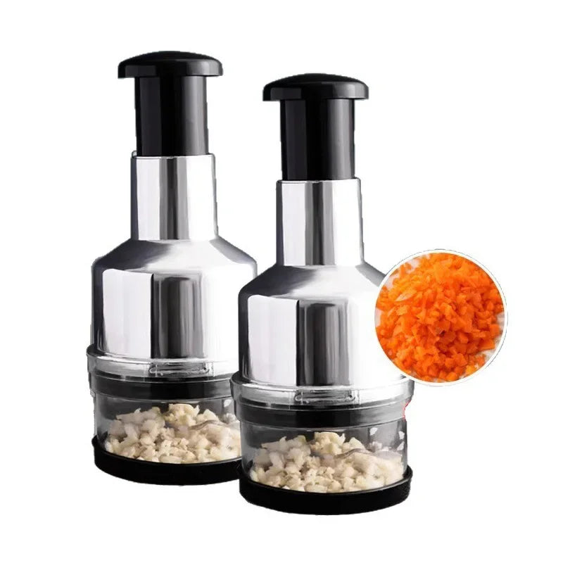 Manual Garlic Press & Mincer – Multi-Function Garlic Crusher & Vegetable Chopper