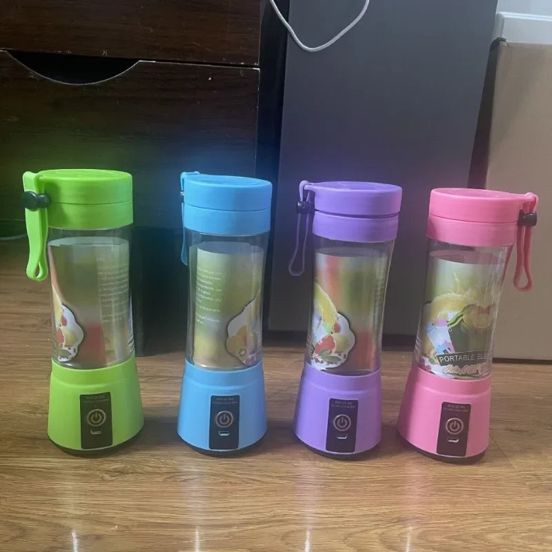 Licuadora eléctrica portátil de mano, recargable, para viajes, exprimidor de fruta, mini batidora para batidos y zumos