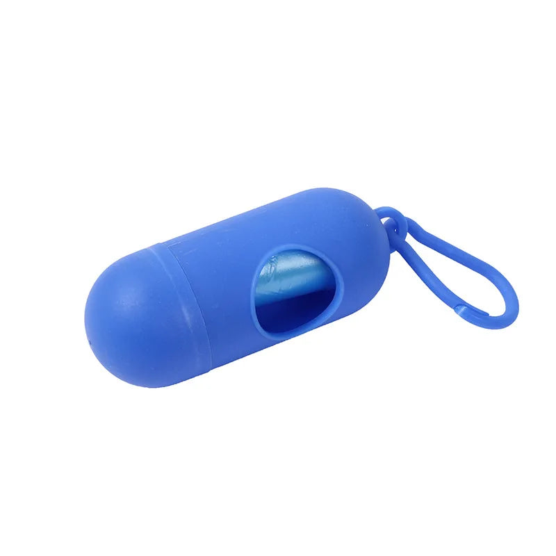 Portable Pet Waste Bag Dispenser – Bullet-Shaped Poop Bag Holder for Dog Walking & Outdoor Cleanup