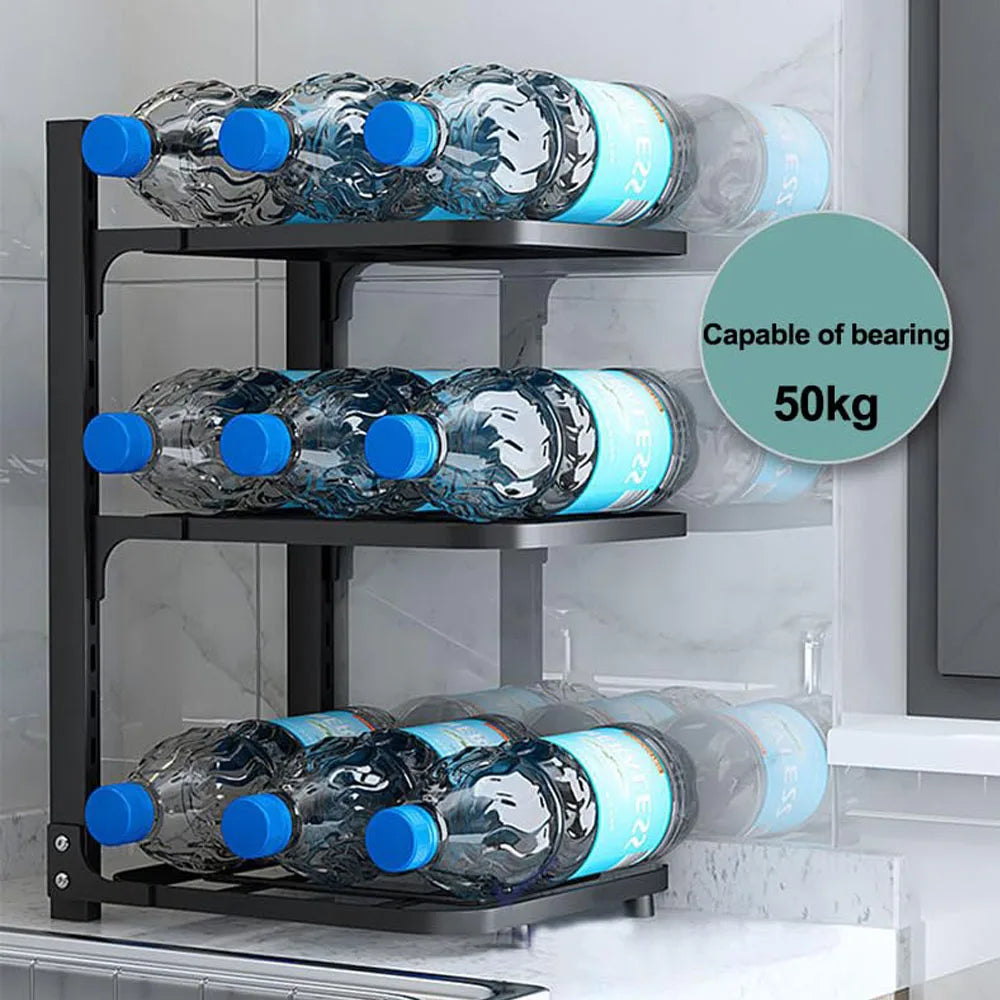 Soporte organizador de ollas y sartenes para debajo del armario, estante resistente para ollas y sartenes debajo del fregadero, organizadores y almacenamiento de utensilios de cocina de altura ajustable