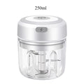 Picadora eléctrica de ajo 250ML, picadora de verduras, procesador de alimentos, mini picadora de ajo USB, picadora de cebolla portátil pequeña