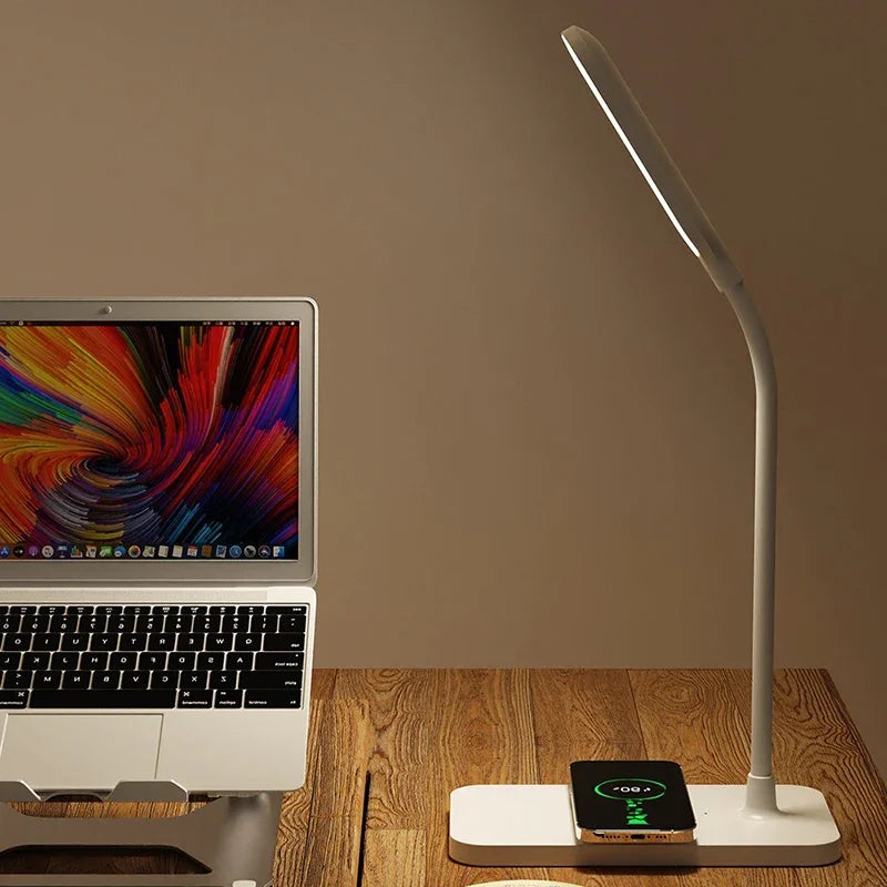 LED Desk Lamp with Wireless Charger & USB Charging Port – Touch Control