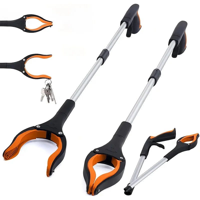 Foldable Reacher Grabber Tool – 360° Rotating Jaw with Magnetic Tip, Lightweight Pick-Up Tool for Seniors, Home & Outdoor Use