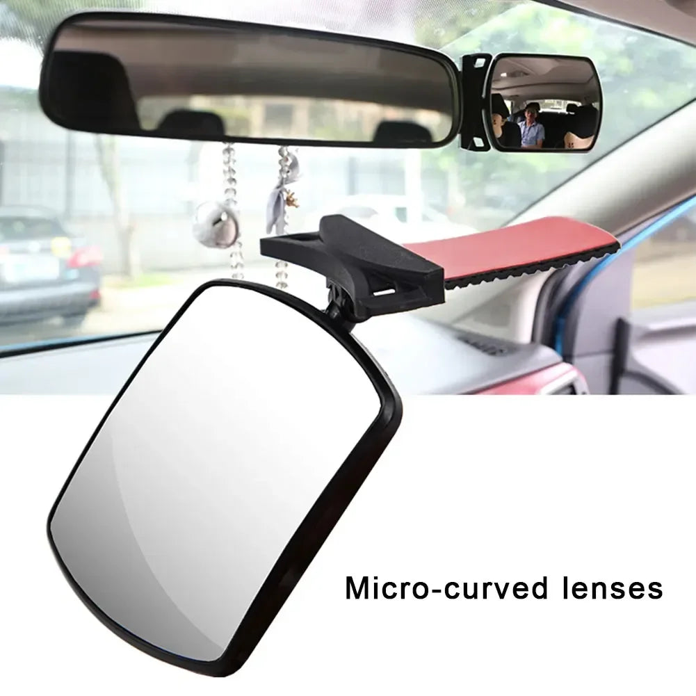 Rotating Baby Car Rear View Mirror – 360° Adjustable Back Seat Monitor Mirror, Wide Angle Infant Safety View for Car Interior