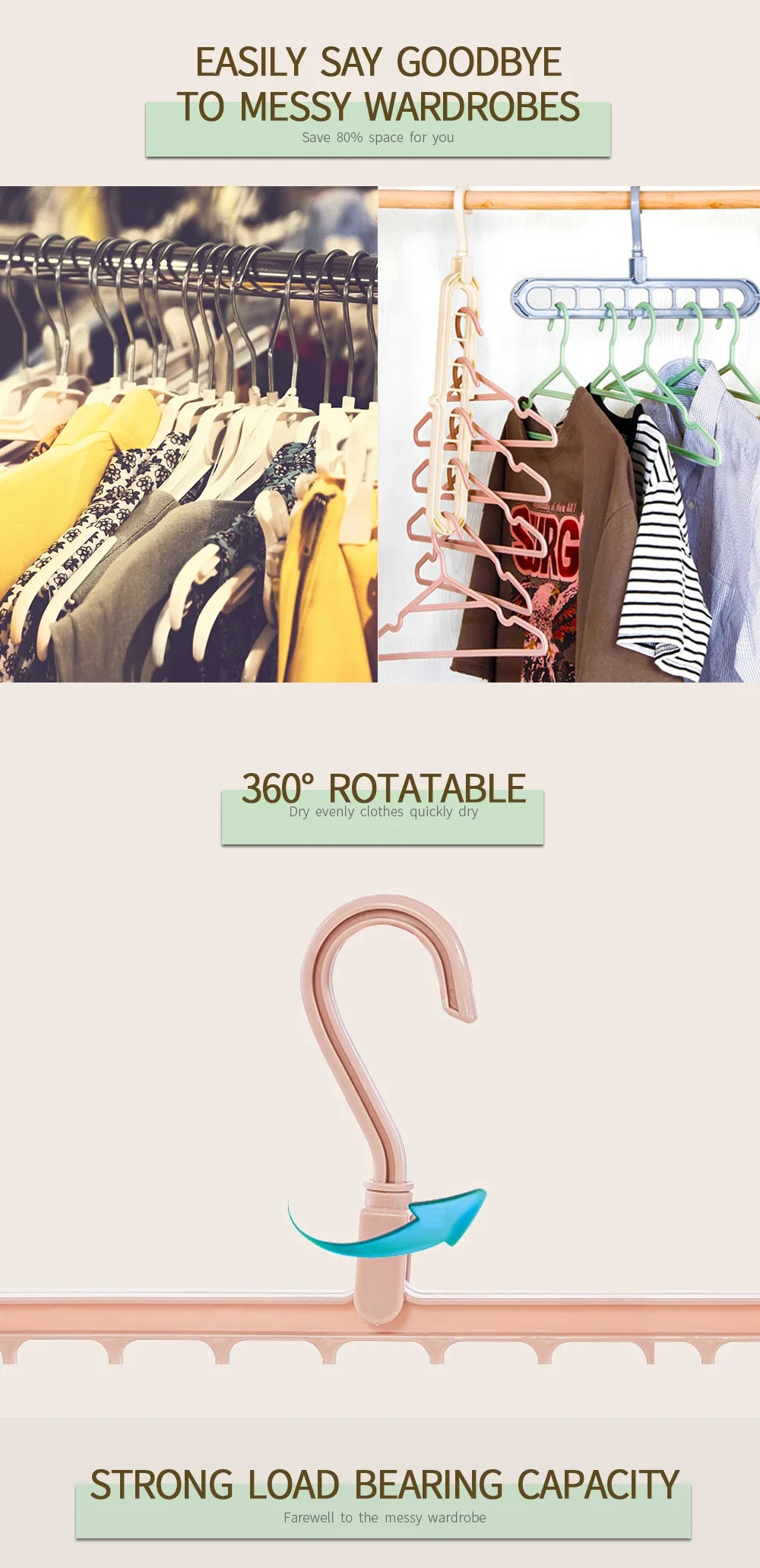 Space-Saving Multi-Port Clothes Hanger Organizer