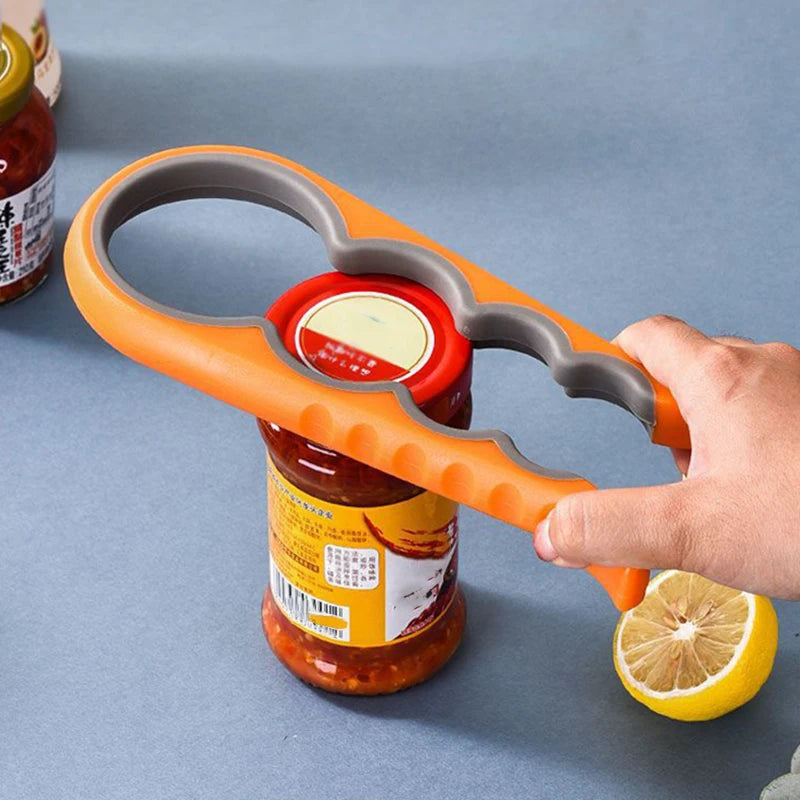 4-in-1 Multifunctional Jar Opener Tool for Jars, Lids, Cans & Bottle Caps