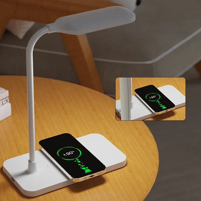 LED Desk Lamp with Wireless Charger & USB Charging Port – Touch Control