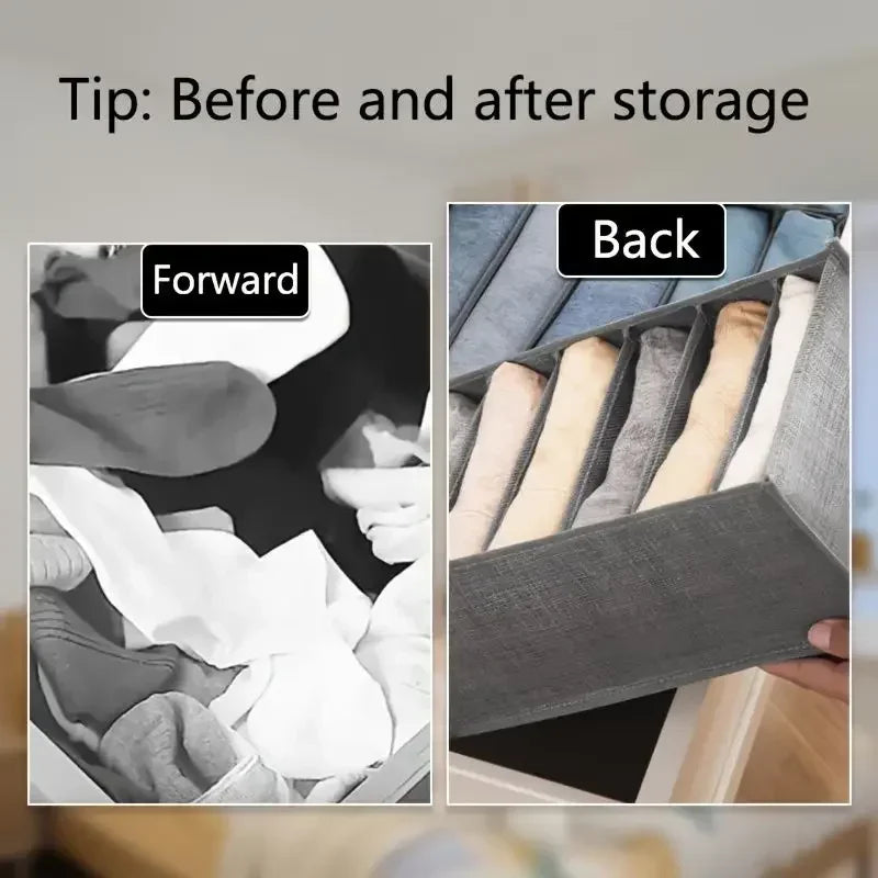 Organizador de Ropa Interior para Cajones de Dormitorio, Organizador de Ropa para Joyas en el Armario, Organizador de Jeans, Calcetines, Caja de Almacenamiento