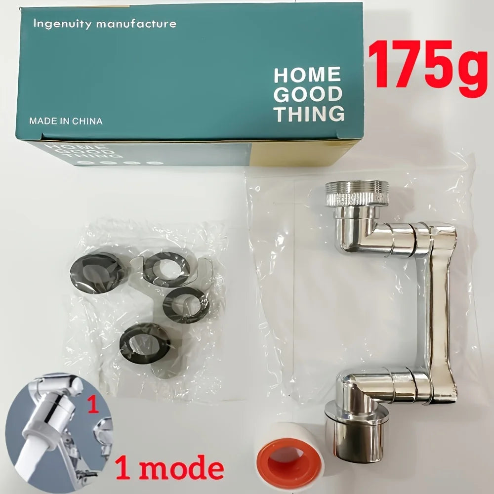 Extensor de grifo de acero inoxidable giratorio 1080°, boquilla pulverizadora para grifo, aireador mezclador de baño universal, 2 modos de pulverización