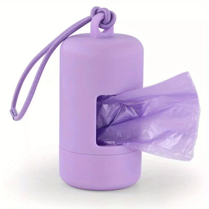 1 dispensador de bolsas de residuos para perros portátil, mini organizador de bolsas de basura para limpieza de mascotas, suministros para el hogar y la cocina