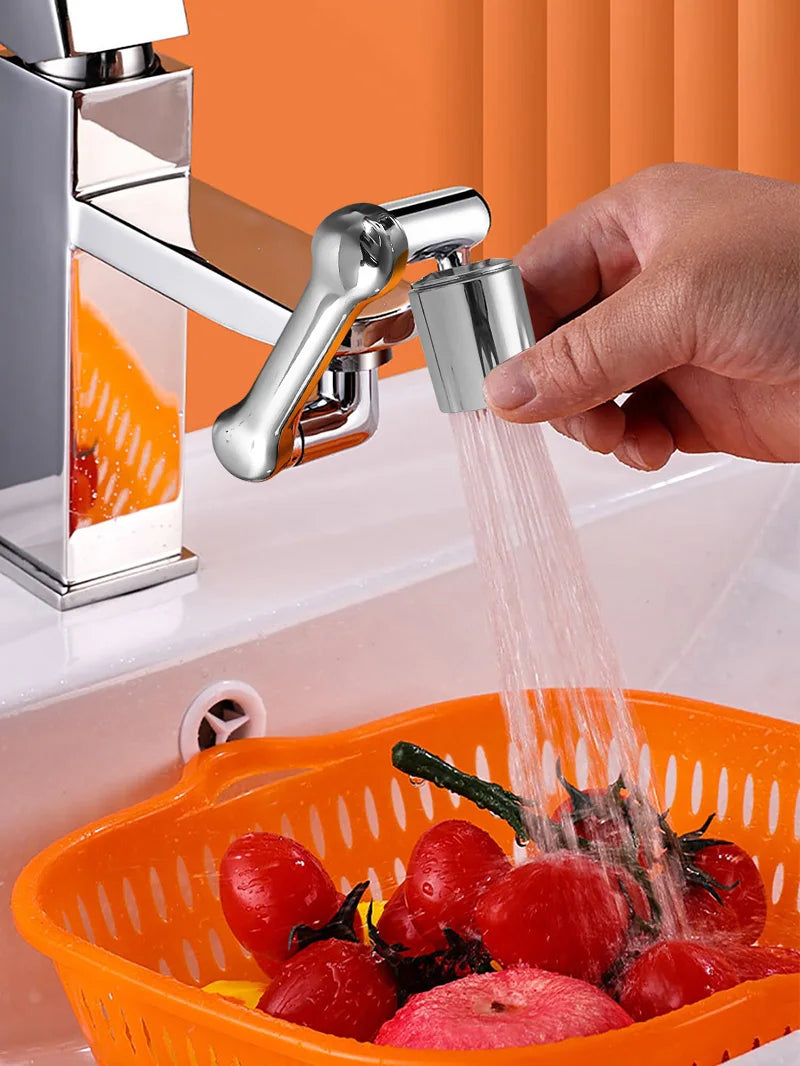 Extensor de Grifo Brazo Robótico ABS Modo Dual Simple Boquilla Giratoria Universal de 1080° para Lavabo de Baño