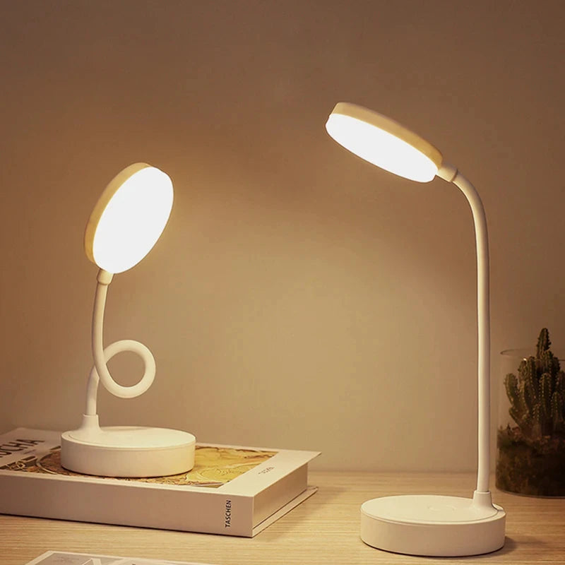 Rechargeable LED Desk Lamp with USB Power – 3 Color Modes & Dimmable Brightness