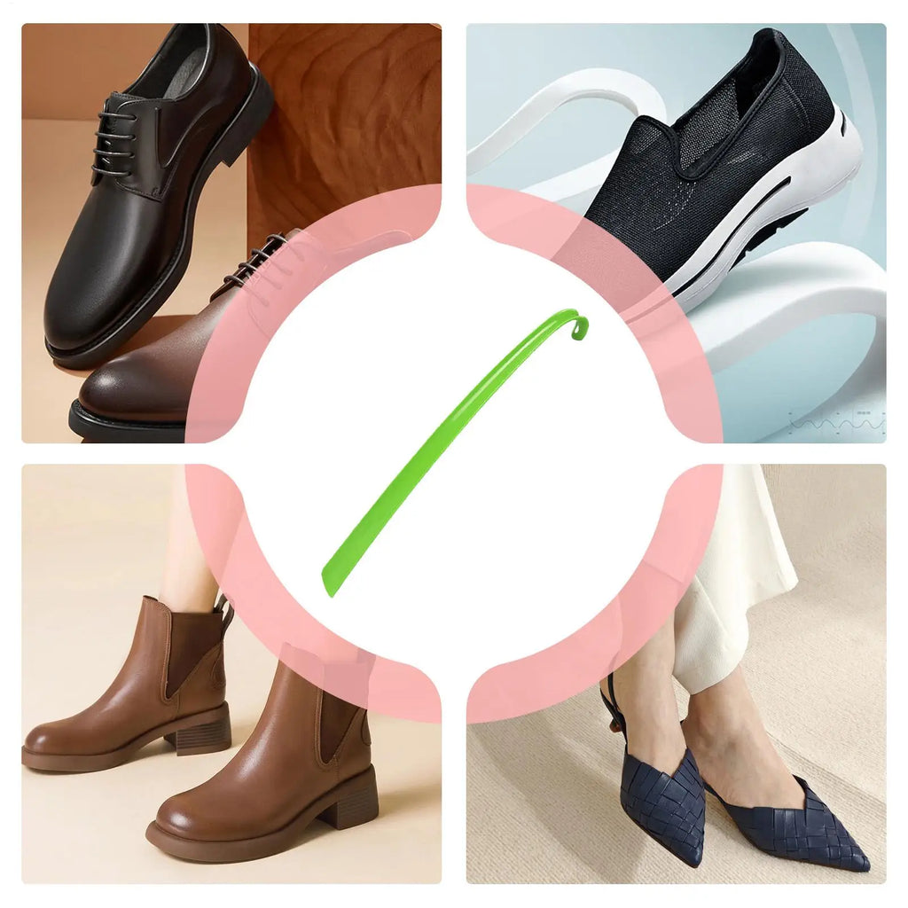 Long Handle Shoe Horn with Grip – 16.7" Easy Shoe Helper for Seniors, Boots, Sneakers & Everyday Footwear
