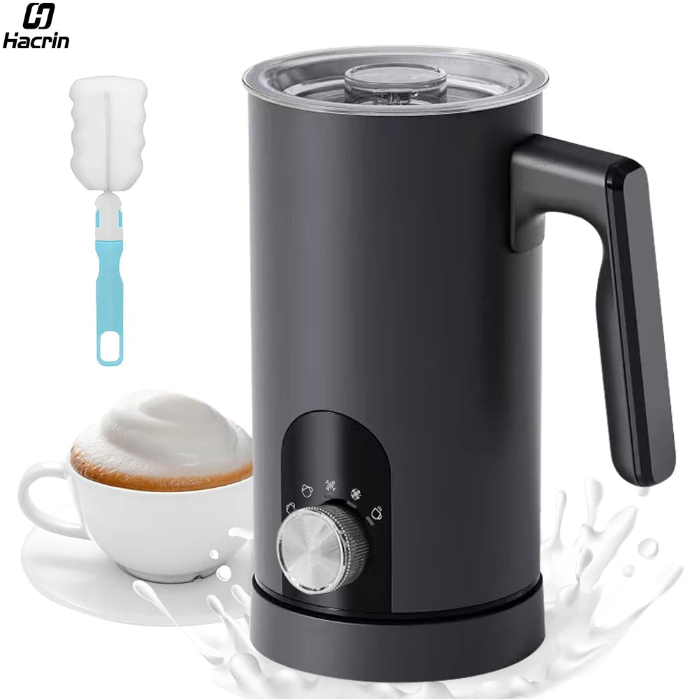 5-in-1 Electric Milk Frother & Milk Warmer for Hot & Cold Foam