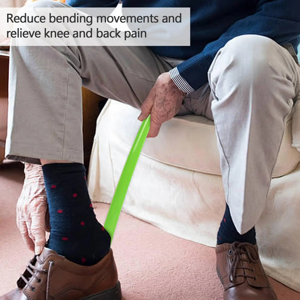 Long Handle Shoe Horn with Grip – 16.7" Easy Shoe Helper for Seniors, Boots, Sneakers & Everyday Footwear
